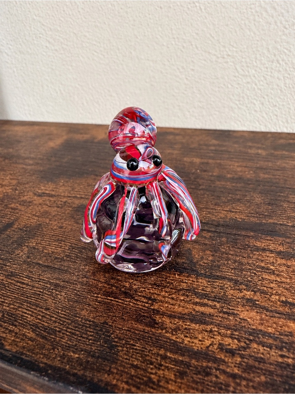 Hand-Blown Glass Uranium Octopus Figurine